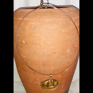 Wire Necklace with Pre Columbian Charm